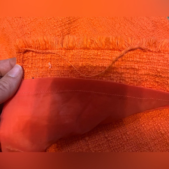 J. Crew Neon Persimmon Sheath Tweed Dress size 6 - Picture 14 of 14